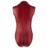 Cottelli Party - Mouwloze glanzende body met rits (rood)
