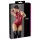 Cottelli Party - glanzende, mouwloze body met ritssluiting (rood) - XL