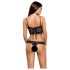 Obsessive Alluria - bloemenkant body (zwart) - L/XL