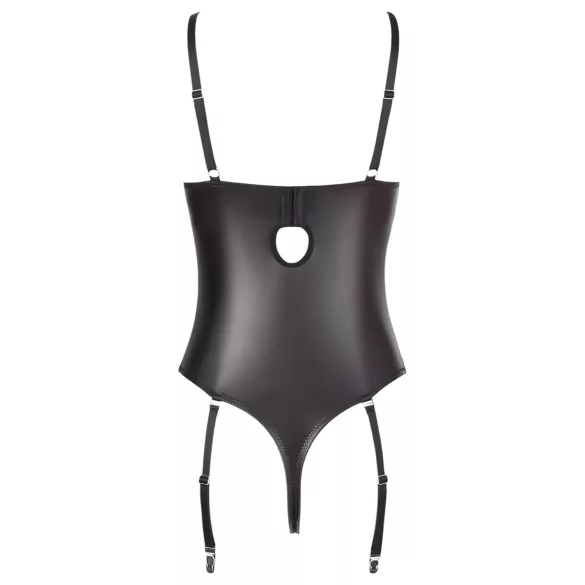 Abierta Fina - open body - kanten bandjes - zwart