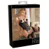 Abierta Fina - open body - kanten bandjes - zwart - 80C/M