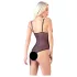 Cottelli - open body - kant en parels - zwart - M