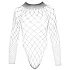 NO:XQSE - zwarte net body met lange mouwen van mesh (S-L)