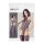NO:XQSE - gewelfde body en kousenset - zwart (S-L)
