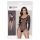 NO:XQSE - lange mouwen, glinsterend netstof body - zwart (S-L)