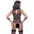 Cottelli Bondage - kanten body met bandjes - zwart - L