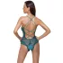 Cottelli - open body met vetersluiting en kant - groen