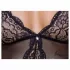 Cottelli - open body met jarretelles en kant - zwart