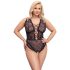 Cottelli Curves Plus Size - transparant patroon body (zwart)