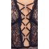 Cottelli Curves Plus Size - transparant patroon body (zwart)
