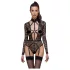 Cottelli - transparant body met bandjes - zwart - L