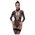 Cottelli - transparante, bandjes body (zwart) - L