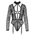 Cottelli - transparant body met bandjes - zwart - L