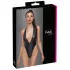 Cottelli Party - body met halsband - glanzend - zwart
