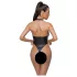 Cottelli Party - body met halsband - glanzend - zwart