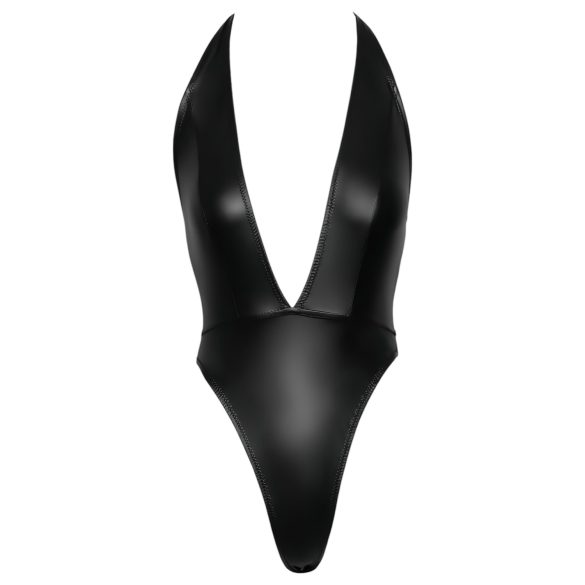 Cottelli Party - body met halsband - glanzend - zwart