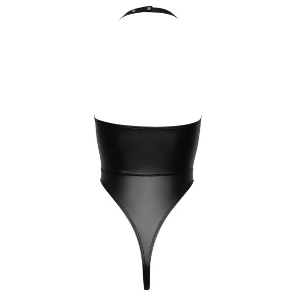 Cottelli Party - body met halsband - glanzend - zwart