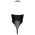 Cottelli Party - body met halsband - glanzend - zwart
