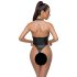 Cottelli Party - glanzend halterbody (zwart) - XL