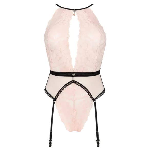 Obsessive Lilines - body met jarretels - roze