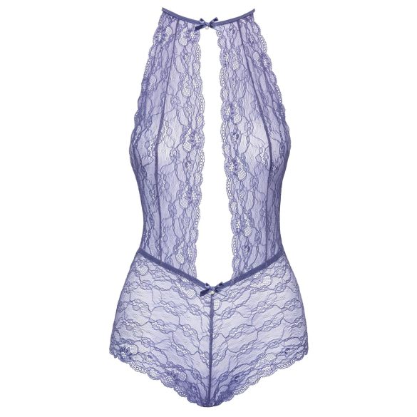 Kissable - body met nekband - kanten lingerie - paars - L/XL