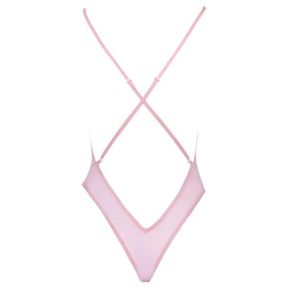 Kissable - body met geborduurde rozen - roze