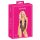 Kissable - roze geborduurde body (zwart) - L/XL