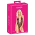 Kissable - roze geborduurde body (zwart) - L/XL