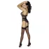 Cottelli - open body met bandjes en jarretels - zwart - M