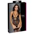 Cottelli - Open body met jarretels (zwart) - XL