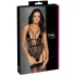 Cottelli - open body met bandjes en jarretels - zwart - XL