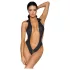 Cottelli Party - damesbody met kraag - zwart - M/L