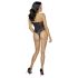 Cottelli Party - bloemendessin body (zwart) - M