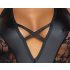Cottelli Party - bloemendessin body (zwart) - M