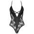 Cottelli Party - bloemendessin body (zwart) - M