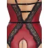 Abierta Fina - open body met jarretels - zwart/rood - lingerie