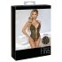 Abierta Fina - open kanten body met strass (zwart) - M