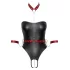 Cottelli Bondage - glanzende body + arm- en halsfixatie (zwart) - M