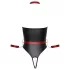Cottelli Bondage - glanzende body + arm- en halsfixatie (zwart) - L