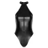 Noir - glanzende body met halternek (zwart)