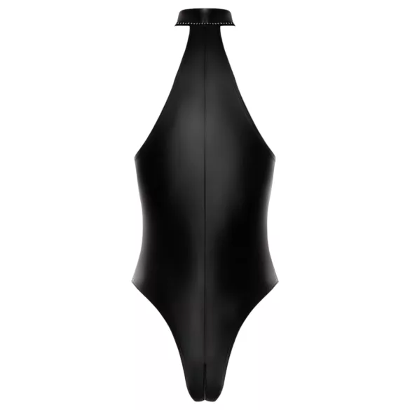 Noir - glanzende body met halternek (zwart)