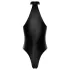 Noir - glanzende body met halternek (zwart)