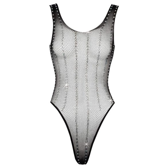 Cottelli - net body met strass steentjes - zwart - S-L