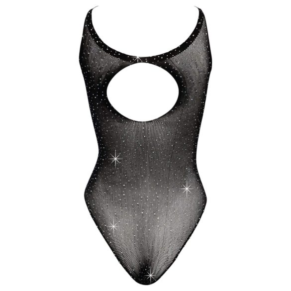 Cottelli - bodysuit met strass steentjes - zwart - S-L