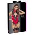 Cottelli - kanten halsketting body (rood) - M