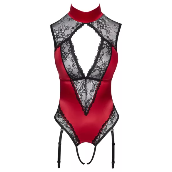 Cottelli - kanten body met halternek - rood - M