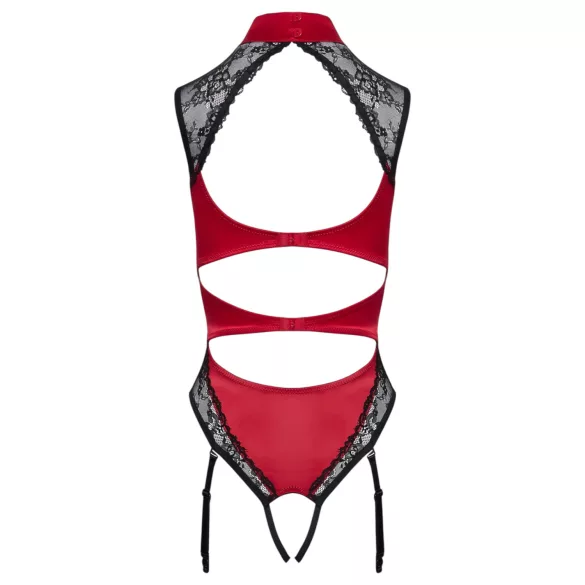 Cottelli - kanten body met halternek - rood - M