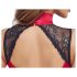 Cottelli - kanten halsketting body (rood) - M