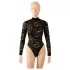 Cottelli - lange mouwen kanten body (zwart) - S - M