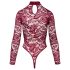 Cottelli - Transparant kantbody (rood) - M